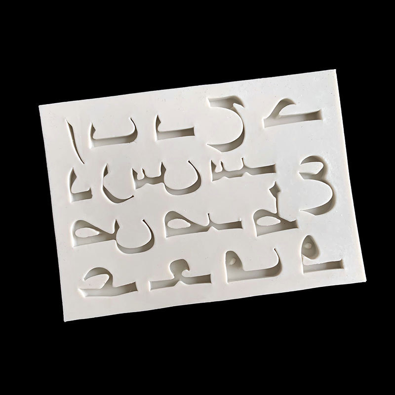 Números arábigos letras molde de silicona DIY creativo hornear decoración chocolate molde de silicona