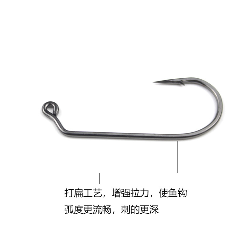 Gancho de manivela reforzado 45 grados curva mango gancho ángulo recto gancho cabeza gancho Luya pez gancho obtuso ángulo falso cebo gancho de pesca de gran mar