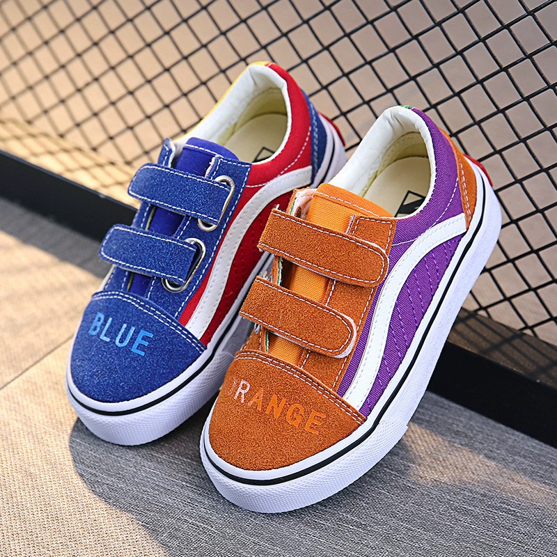 2025 новые весенне-осенние детские парусиновые туфли для мальчиков и девочек, дышащие модные туфли с мягкой подошвой в корейском стиле с низким вырезом в виде мандариновой утки