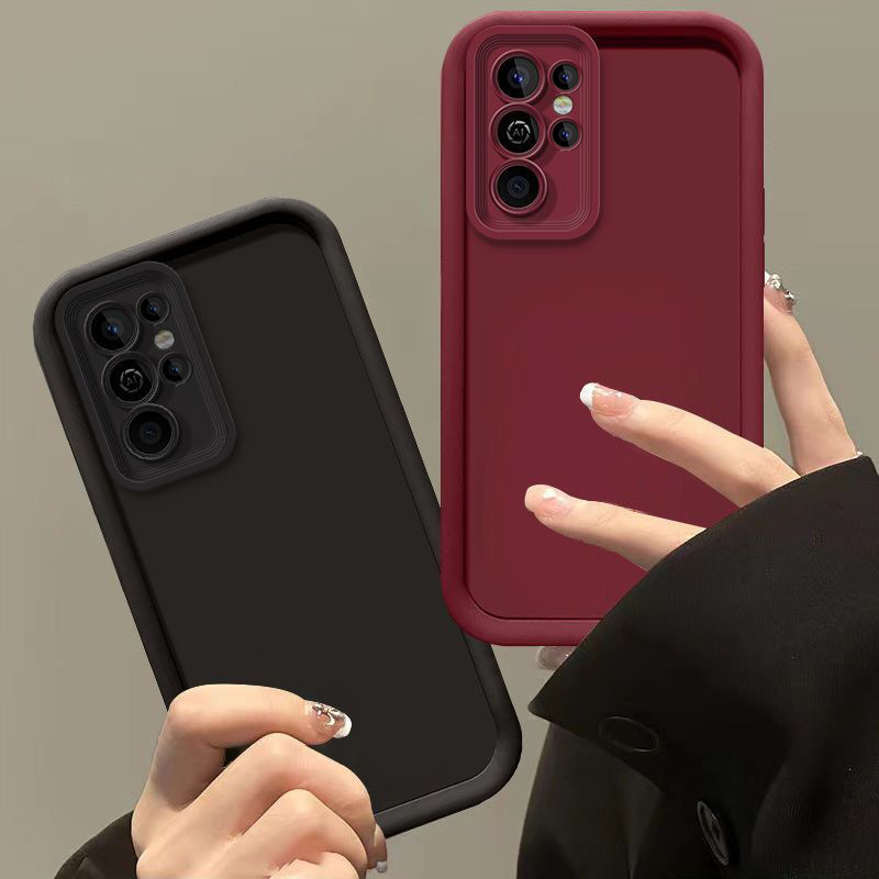 Suitable for Samsung S25Ultra Mobile Phone Case Thickeneded Anti-Fall A56 All-Inclusive M55 Simple Pure Color A06 Can DIY Soft Case Suitable for Samsung S25Ultra Mobile Phone Case Thickeneded Anti-Fall A56 All-Inclusive M55 Simple Pure Color A06 Can DIY Soft Case