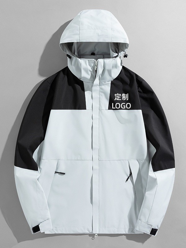 Men's demi-season travel windproof waterproof jacket, for beloved, custom-made, with your logo imprint