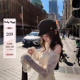 八盖  阿芙洛迪 蕾丝连衣裙女韩系设计感收腰短裙