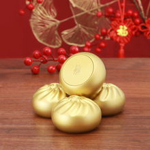 铜包子 包赚包赢蒸蒸日上小福包办公室桌面招财装饰风水黄铜摆件