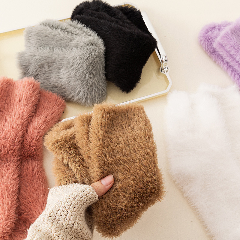 warm velvet knee socks