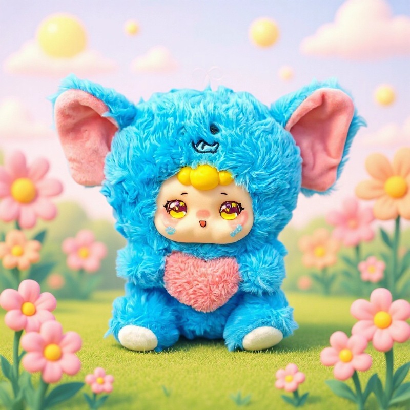 Nommi糯米可爱小象搪胶娃娃毛绒挂件盲盒潮玩公仔玩偶娃娃跨境