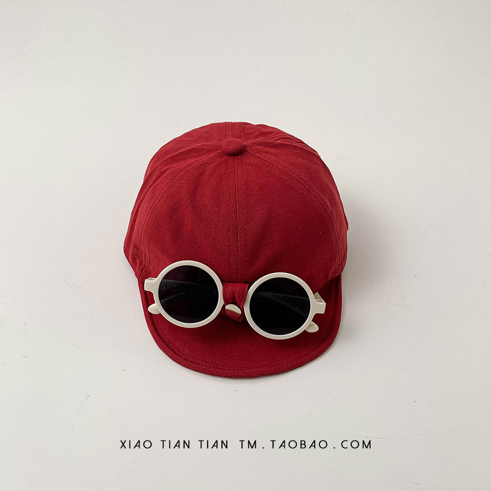 Sombrero de bebé, niño y niña, moda, nicho, gafas de todo fósforo, gorra de una pieza, sombrilla de verano para bebé, gorra de béisbol