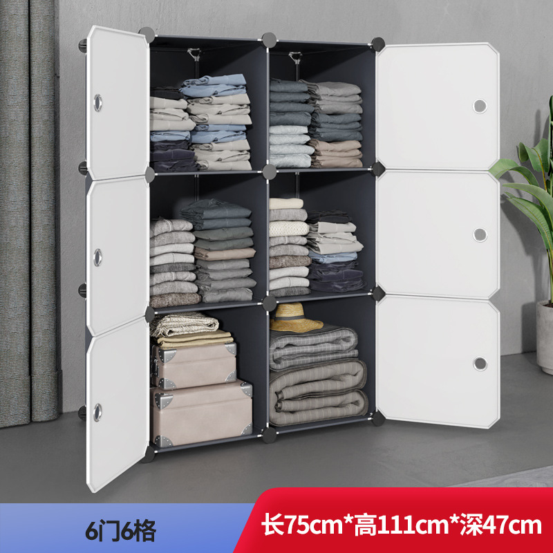 armario simple dormitorio ensamblado armario de almacenamiento alquiler armario de tela dormitorio pequeño armario fuerte y duradero