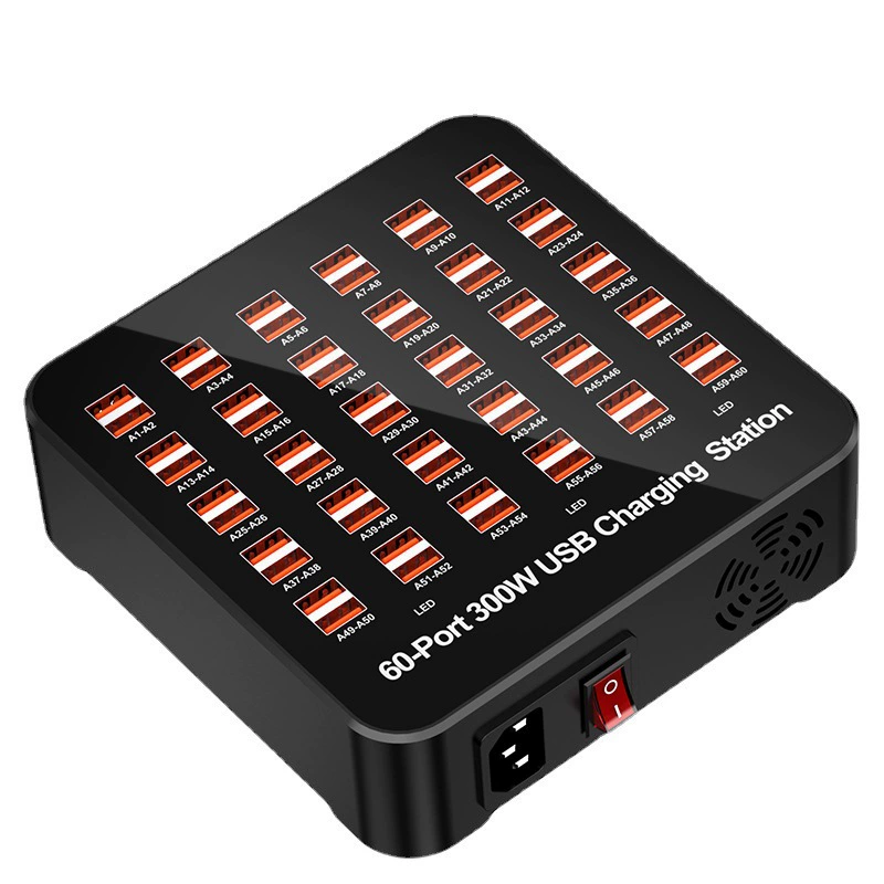 Многопорное зарядное устройство USB 30405060 пористый разъем для мобильного телефона Huawei Apple Xiaomi Samsung Bluetooth Ear