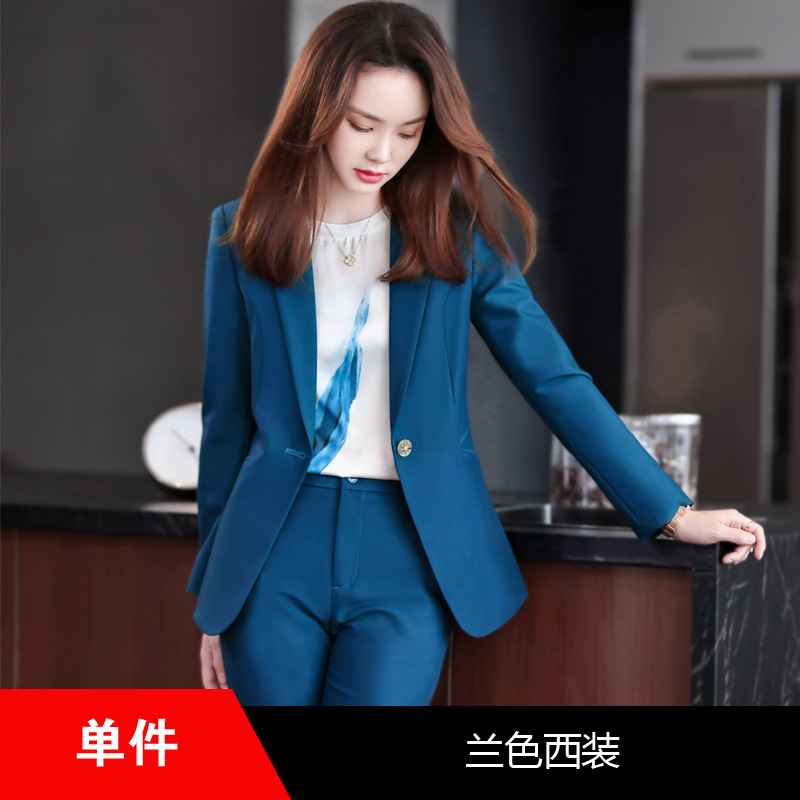春と秋の職業服のファッション気質の女神範のファッション的な洋風のスーツのスーツの女性の2つのセットのカジュアルなスーツの正装|undefined