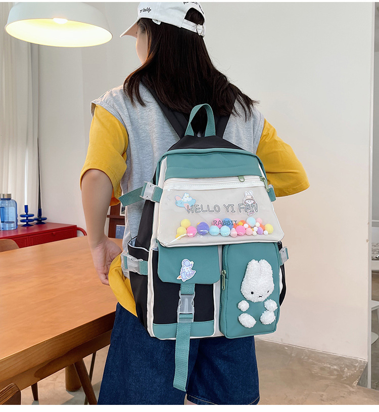 Korean Candy Color Large-capacity Backpack Wholesale Nihaojewelry display picture 6