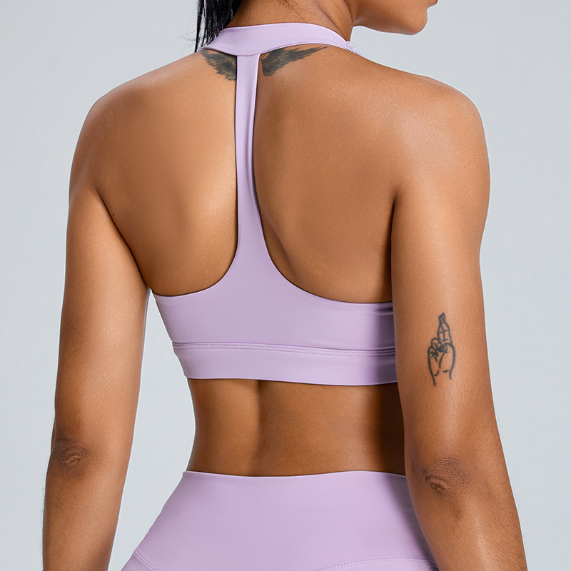 Nuevo chaleco de yoga transfronterizo, ropa interior deportiva trasera de belleza para mujer, ropa de fitness al aire libre para correr de alta intensidad a prueba de golpes