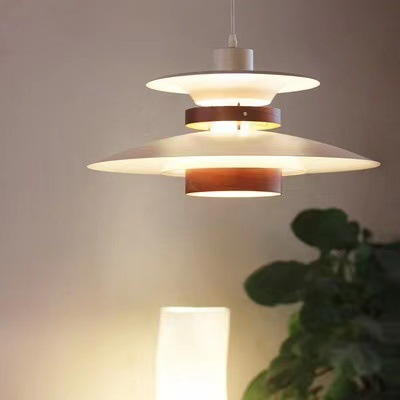 全光谱日式北欧ph5灯丹麦设计师创意现代书房餐厅奶油风飞碟吊灯