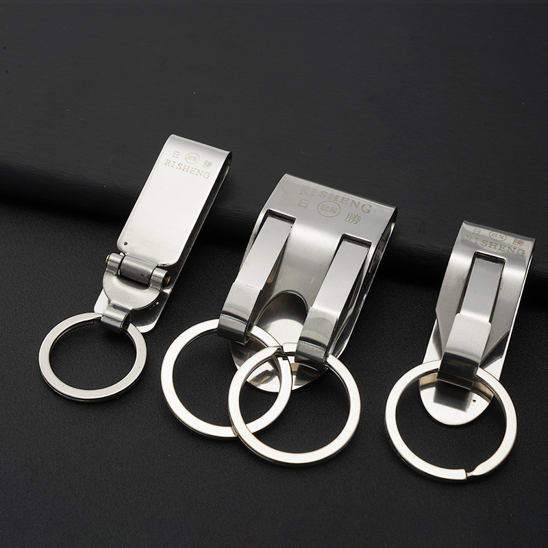 Risheng 8802 Stainless Steel Keychain Single Ring Lock Hardcover High-end Belt Buckle Men's Old-fashioned Waist Durable Risheng 8802 Stainless Steel Keychain Single Ring Lock Hardcover High-end Belt Buckle Men's Old-fashioned Waist Durable
