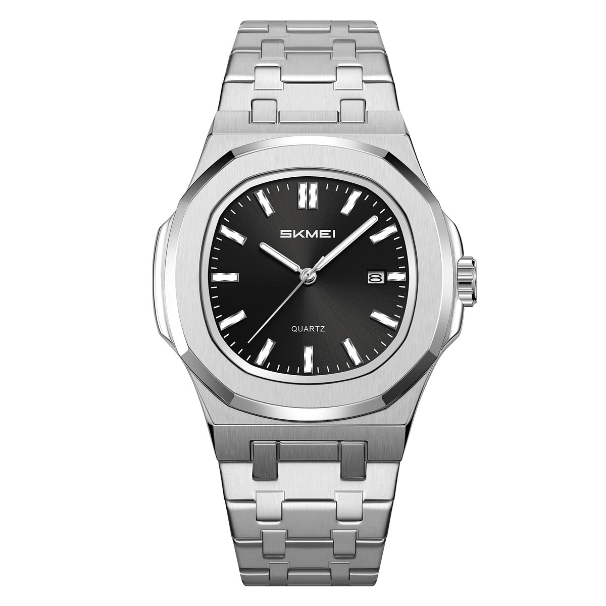 Momento de negocios de acero 30 metros reloj de cuarzo impermeable calendario único reloj de hombre comercio exterior suministro transfronterizo al por mayor