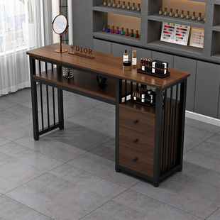 Retro Style Nail Art Table and Chair suit Simple Fashion Single Double Nail Art Table Japanese Style Special Price Economical Nail Art Shop Table