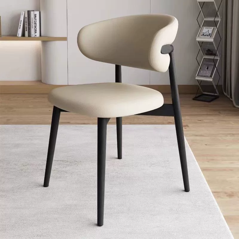 Стул из массивного дерева сетчатый красный обеденный стул Nordic Современный простой легкий и роскошный домашний гостиничный ресторан обеденный стол стул спинка крем