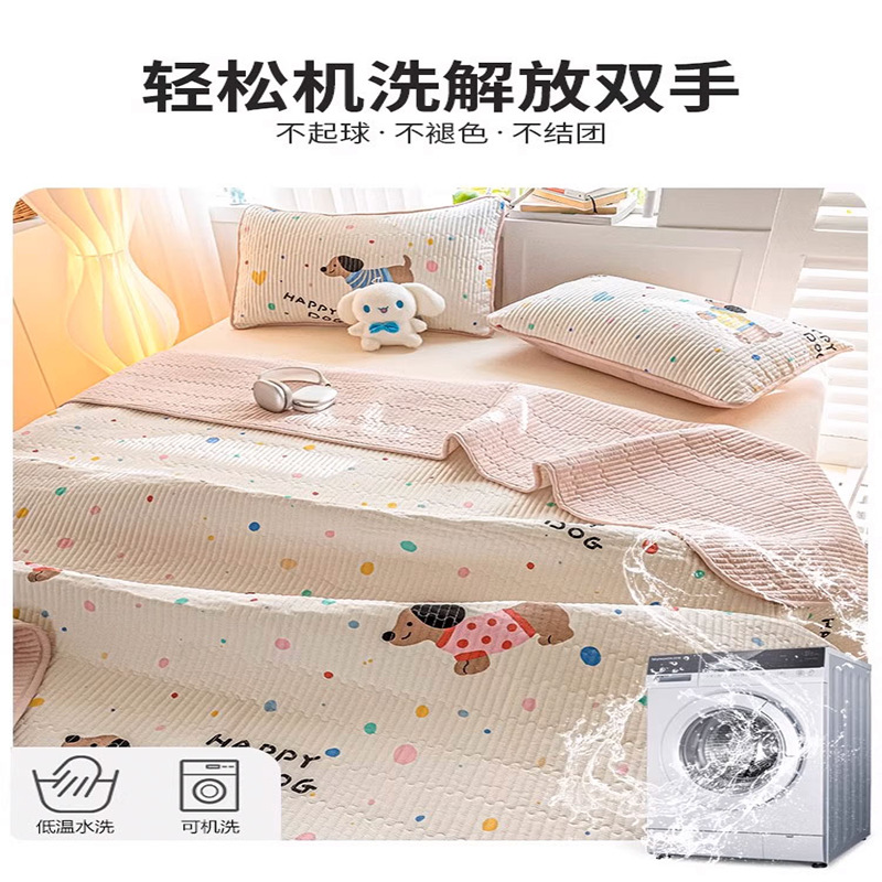 Tapa de cama de algodón de verano de una sola pieza 2025 nuevo traje de tres piezas de sábanas acolchadas de tatami de algodón universal de cuatro estaciones