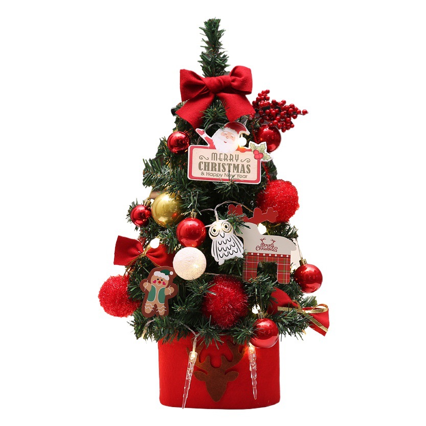 Qingqin decoraciones de Navidad 45cm/60cm escritorio árbol de Navidad coreano lujo cifrado árbol de Navidad Amazon