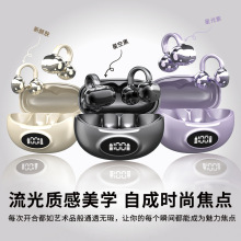 跨境爆款 W19夹耳式骨传导蓝牙耳机 不入耳运动跑步专用 厂家批发