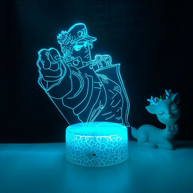 Jojo Bizarre Adventure 3D ночной светильник для спальни декоративный лампа