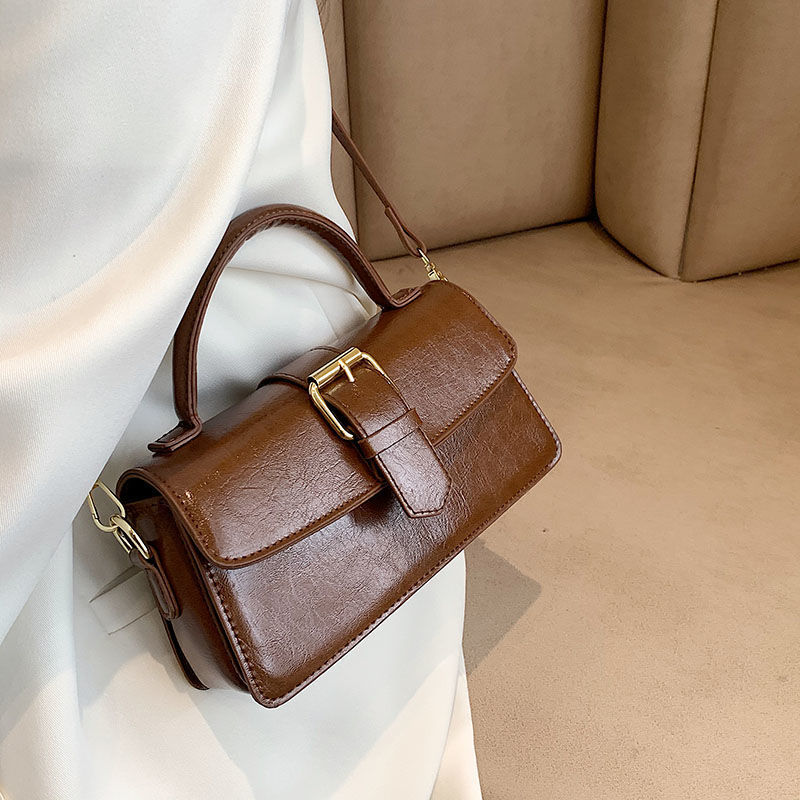 French Style Retro Women's Shoulder Bag Small Square Versatile_voghion.com