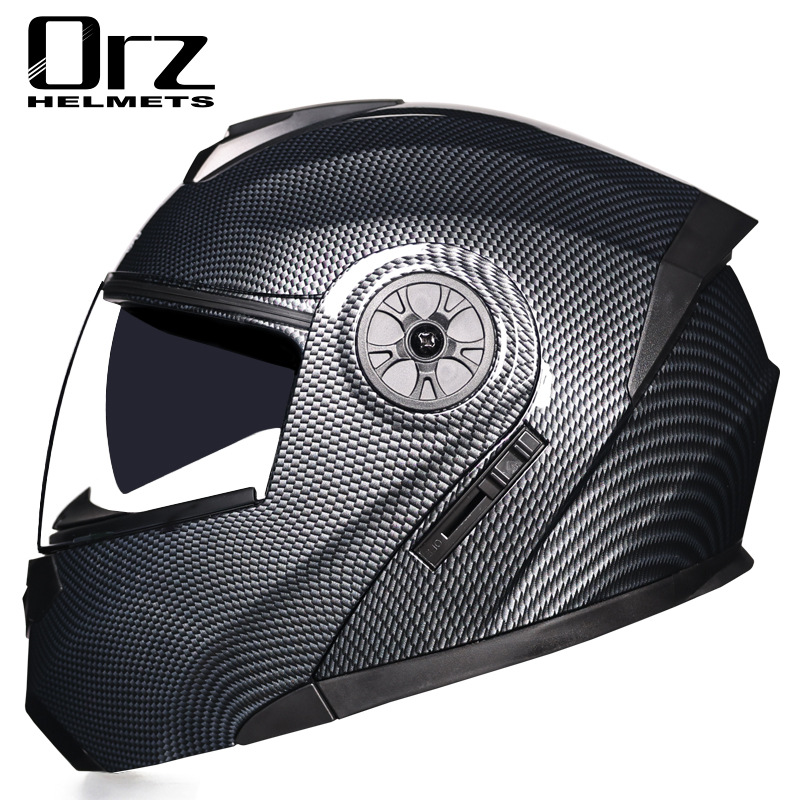 Casco abatible de doble lente para motocicleta, casco para vehículo eléctrico, casco integral antivaho de verano para hombre y mujer, casco de media motocicleta, adecuado para todas las estaciones