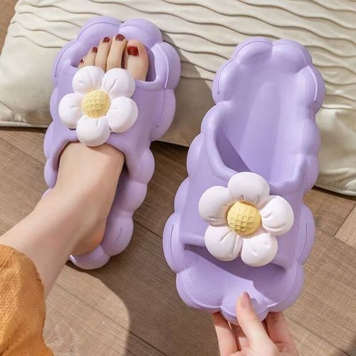 Slippers for women summer sun flower internet celebrity princess style home indoor bathroom non-slip outdoor slippers