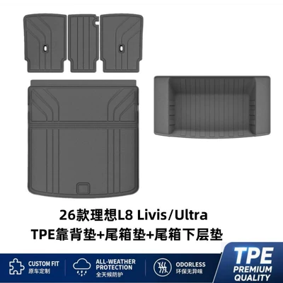 and wear-resistant trunk mat, Trunk Mat - tpe-backrest-pad-trunk-mat-rear-compartment-mat-ideal-l8-livisultra-26-models