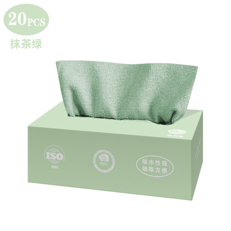 Paño de limpieza en caja, paño de limpieza desechable, microfibra gruesa, paño desechable semanal para lavar platos en la cocina.