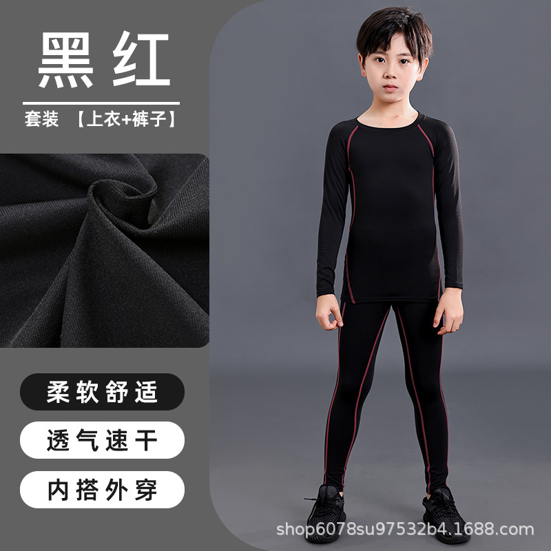 검정과 빨강 투피스 세트