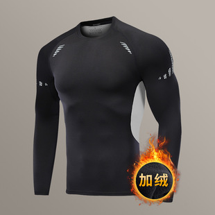 Winter Running suit Men's fleece-lined Thermal Base Underwear Quick-drying Tight Clothes Sports Fitness Skiing Training High Elastic