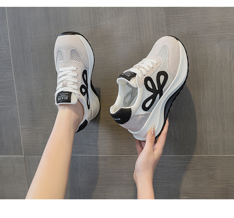 Giày sneaker nữ đế dày phong cách Đức phối da lộn màu đỏ Ancola — M2915 mạng đôi màu vàng, M2915- Mạng trong suốt 1m màu, M2915-1 lưới trong suốt màu vàng, M2915 mạng kép màu đỏ chi tiết 19