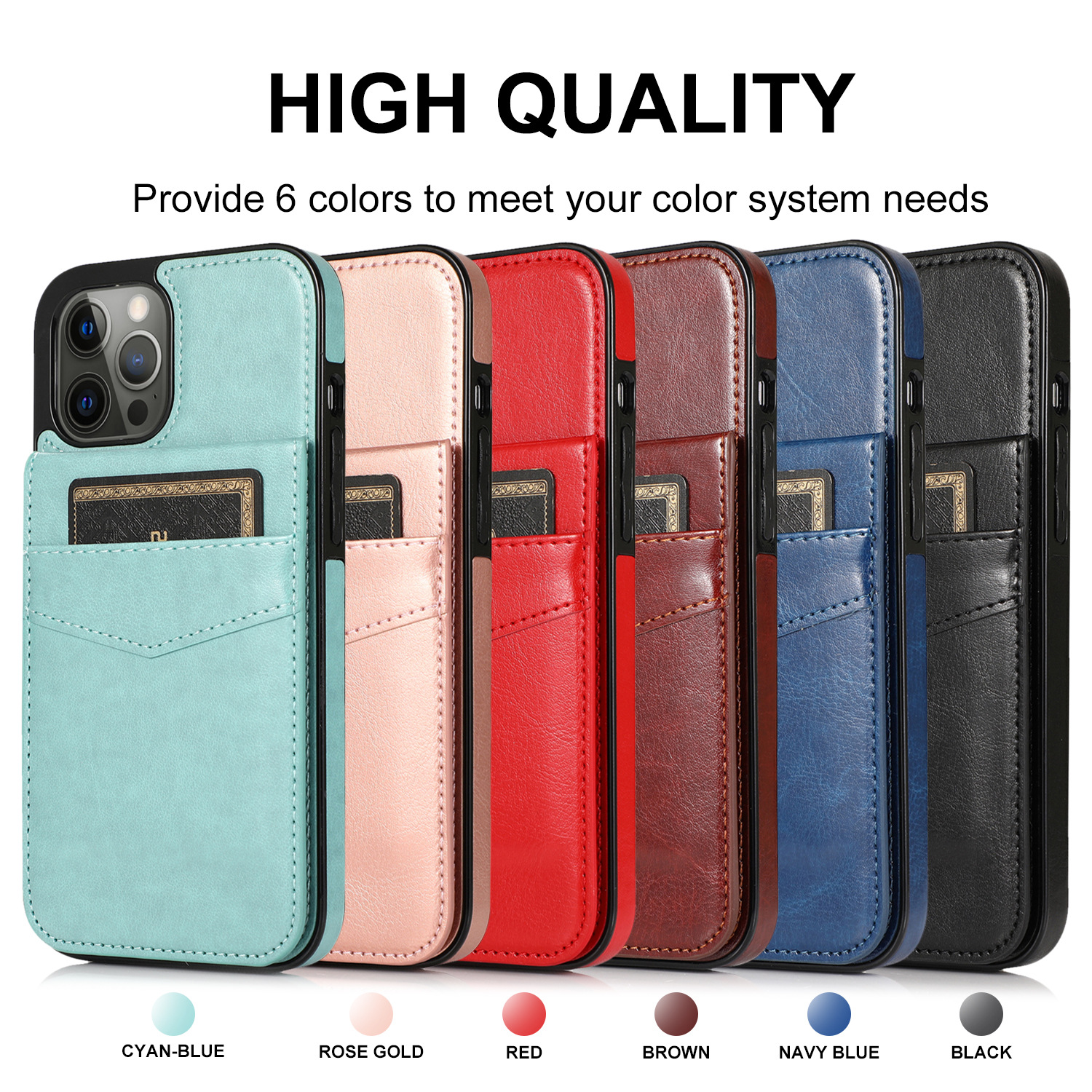 Simple Style Solid Color Pu Leather Synthetics    Phone Cases display picture 1