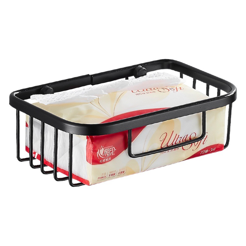 Sostenedor de jabón sin perforaciones espacio de drenaje de baño caja de jabón de aluminio neto montado en la pared titular de jabón cesta de tejido