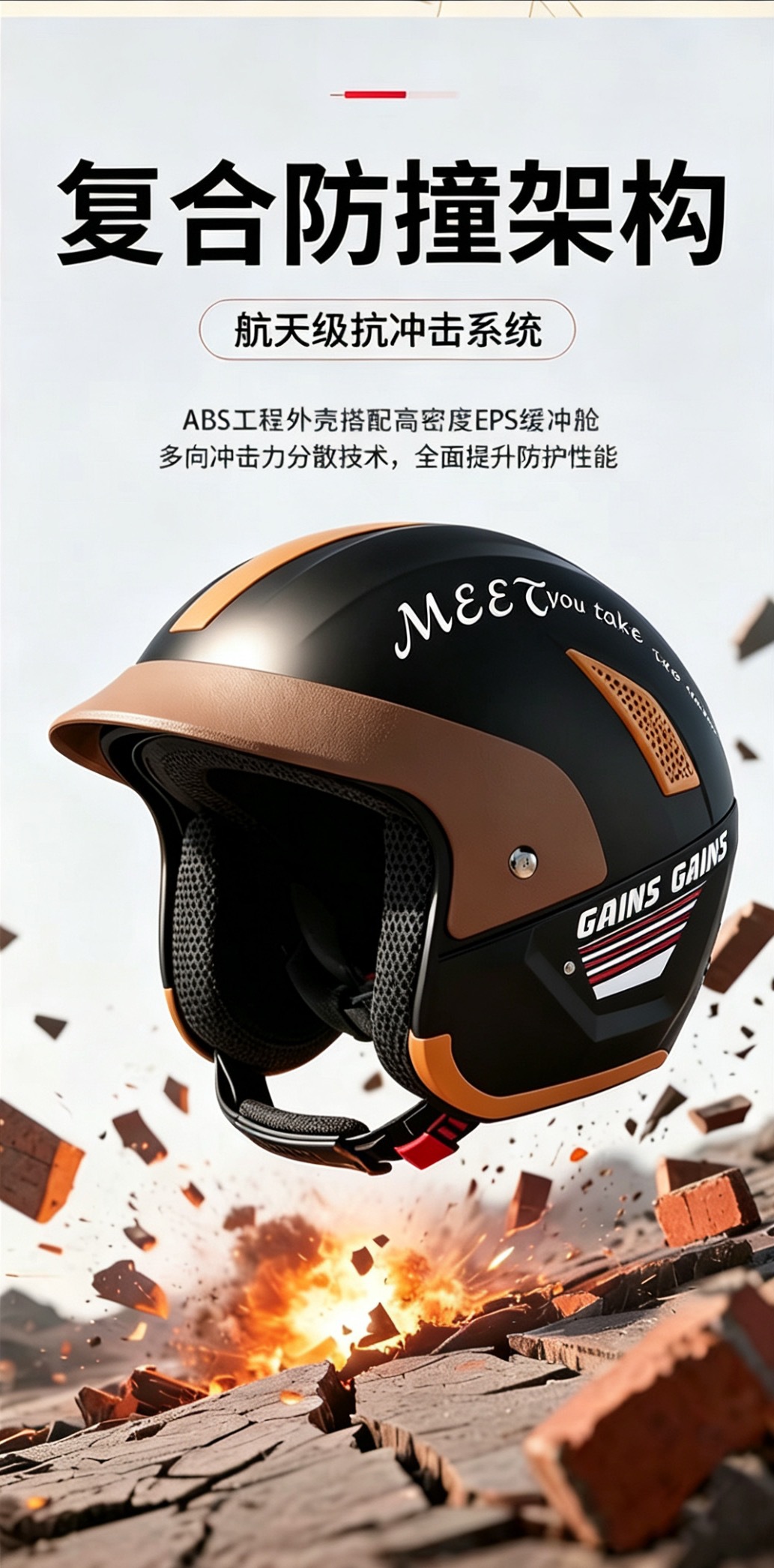 3C certified high-end silver-plated lens Class A hidden helmet for electric scooters and motorcycles, rainproof, unisex