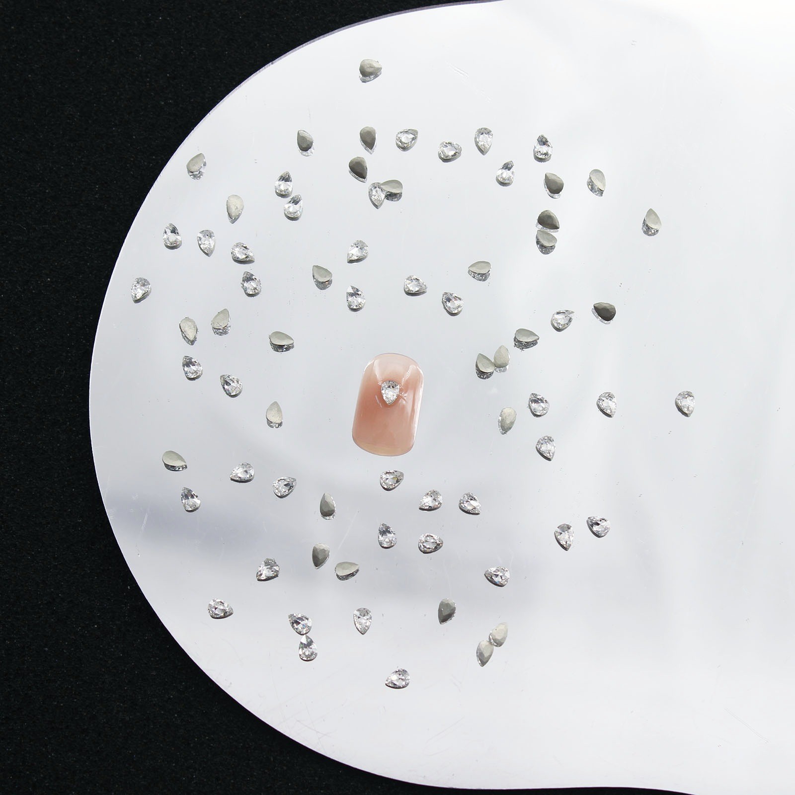 Zircon plano blanco-3*4mm gota de agua