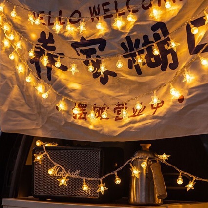 Led string lights stall lights night market lights unplugged trolley decoration wall layout camping lights atmosphere lights