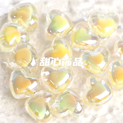 UV plated fat love beads, high-quality love beads, acrylic loose beads, diy beads, mobile phone chain, jewelry accessories