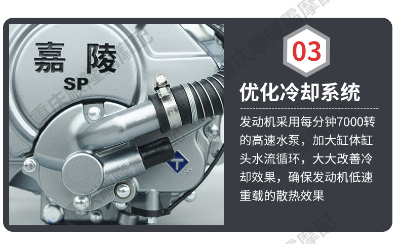 Jialing Brand Three-Wheeled Motorcycle Engine Thunderbolt Second Generation 210 260 300 Water-Cooled Engine Original Genuine Product