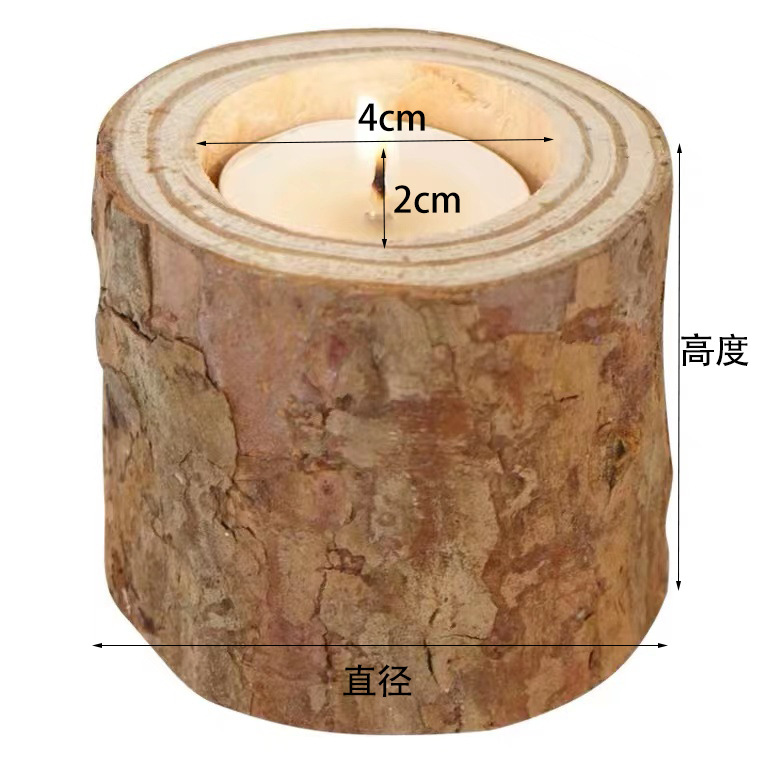 木质烛台创意工艺品摆件婚庆纸巾环蜡烛台  民宿家居装饰烛台摆件详情9