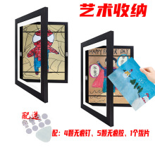 Photo frame hanging picture wooden children's oil쮋1