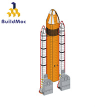 MOC-75461太空系列发现号航天飞机兼容乐高10283助推器积木玩具