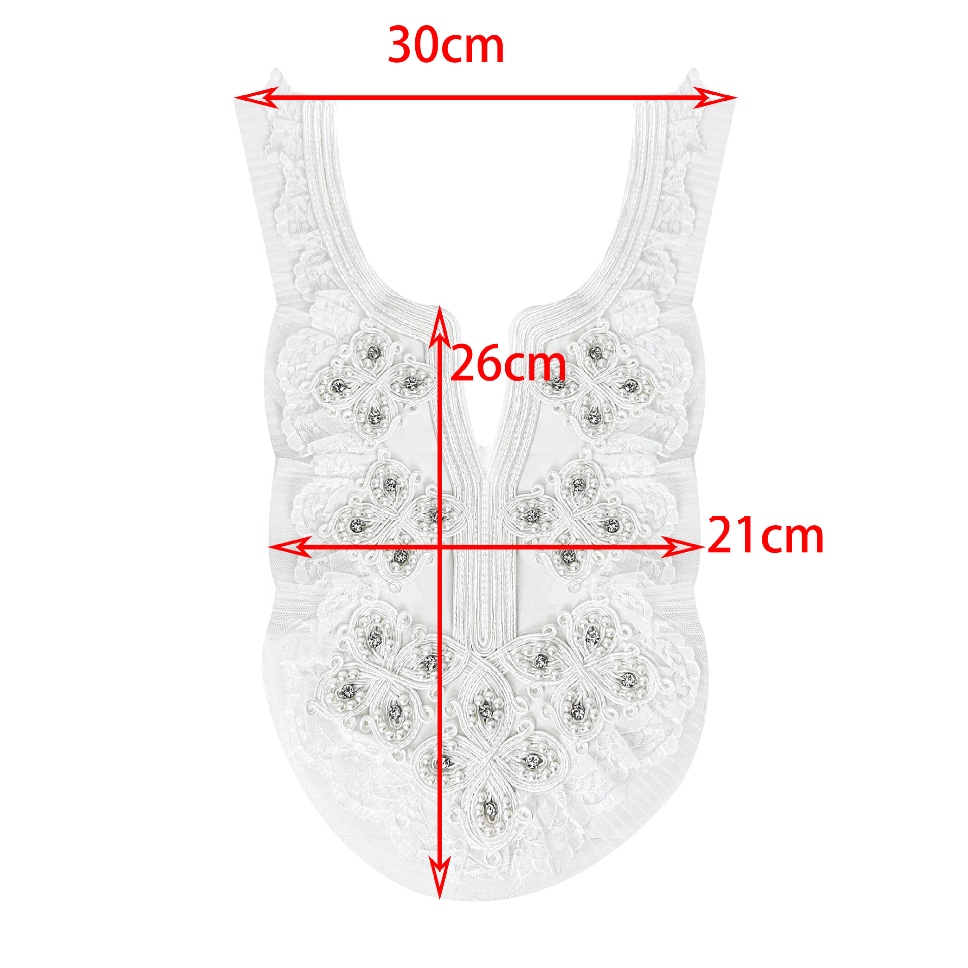 Perla con cuentas ramillete DIY material hecho a mano vestido de novia vestido de mujer Ropa Accesorios encaje bordado apliques