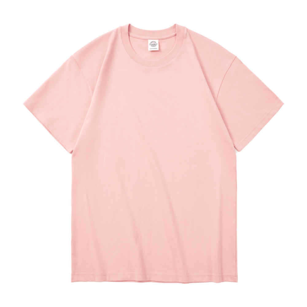 新型AG230g高密度厚手ラウンドネック半袖Tシャツ メンズ 純綿 無地 広告用シャツ 卸売 ロゴ印刷対応