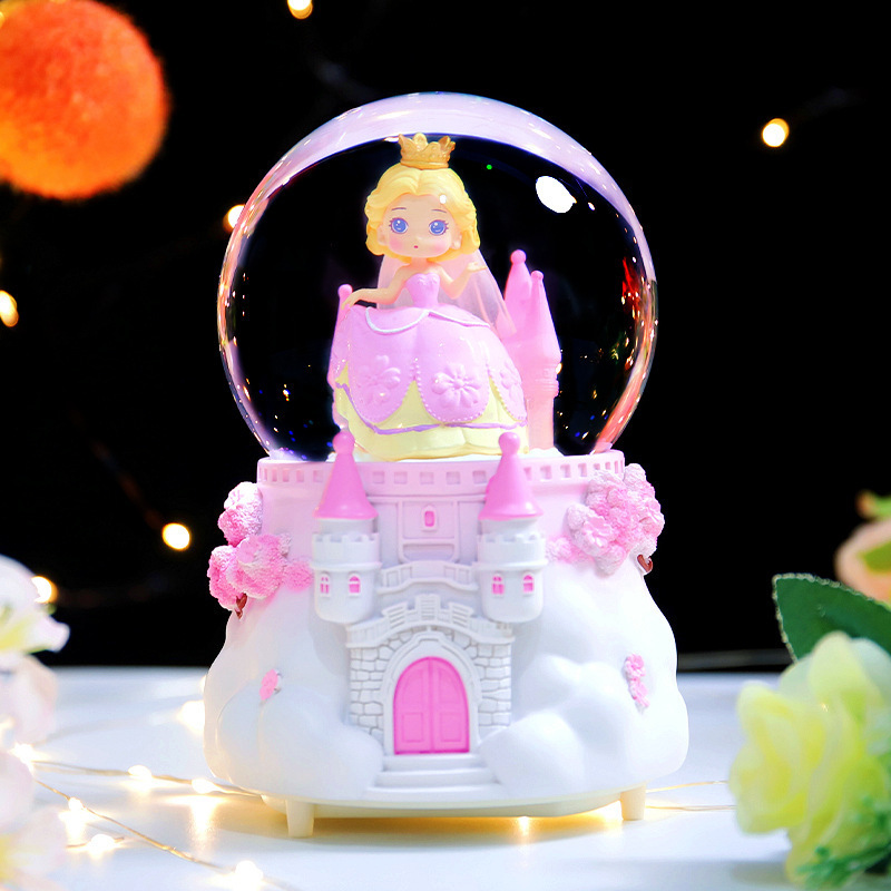 クリエイティブギフト回転トロイの木馬クリスタルボール誕生日プレゼント振り子友達ユニコーンオルゴール卸売りプレゼント|undefined