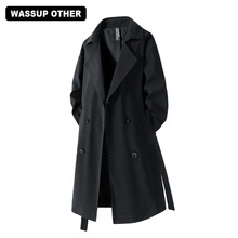 德系中长款风衣男士感英伦风休闲过膝大衣外套男