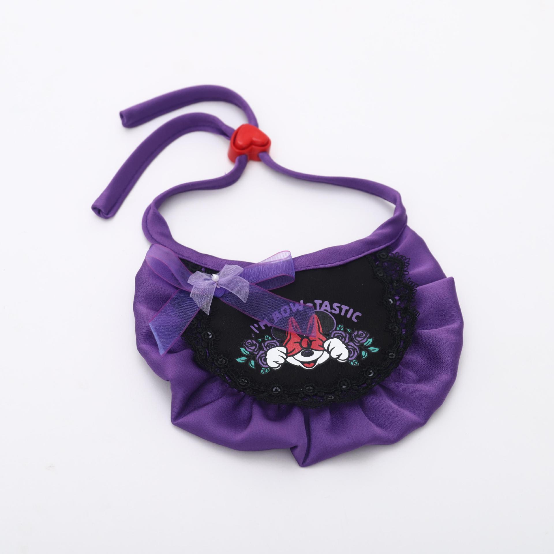 Disney serie Mickey toallas de saliva gatito Minnie adorable accesorios collar mascota gatito impresión围兜