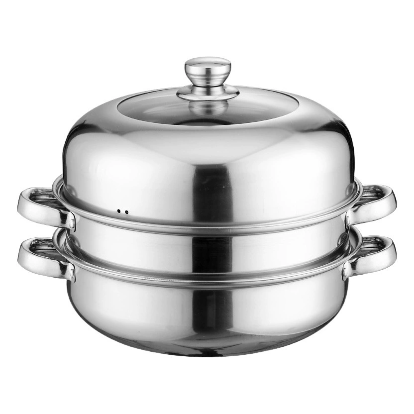 Пароварка из нержавеющей стали бытовая двухслойная трехслойная пароварка утолщенный суп пароварка практичная подарочная кастрюля оптом