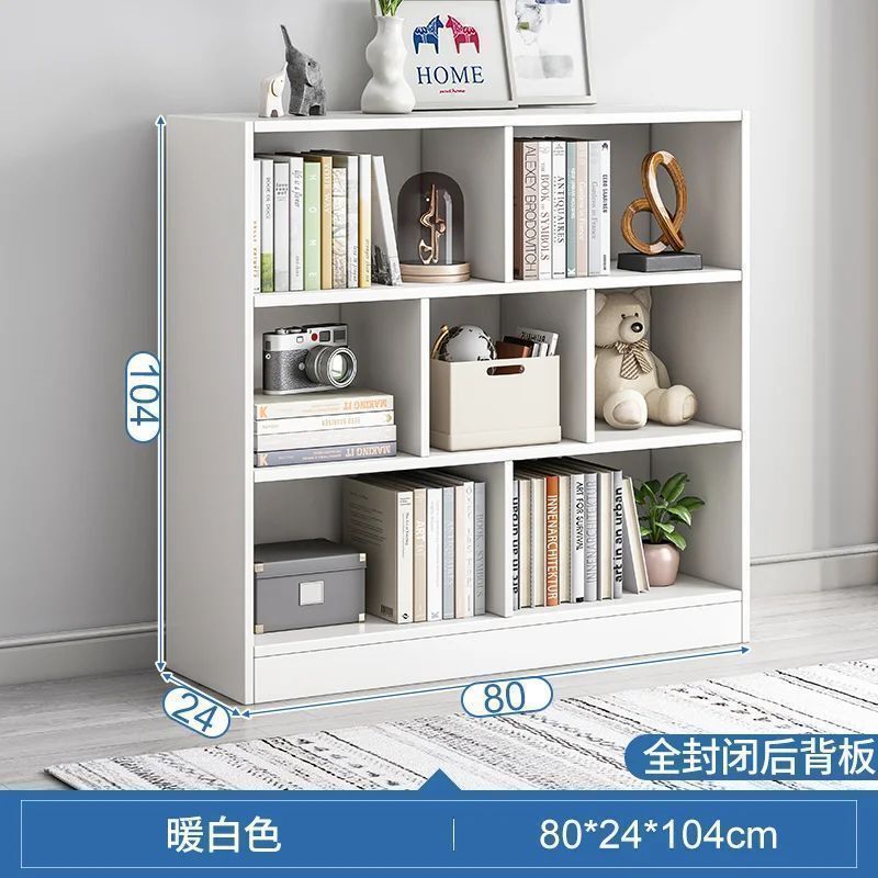 本棚床置き収納ラックリビングルームホームローキャビネット収納キャビネット格子キャビネット寝室収納キャビネットシンプルな本棚|undefined