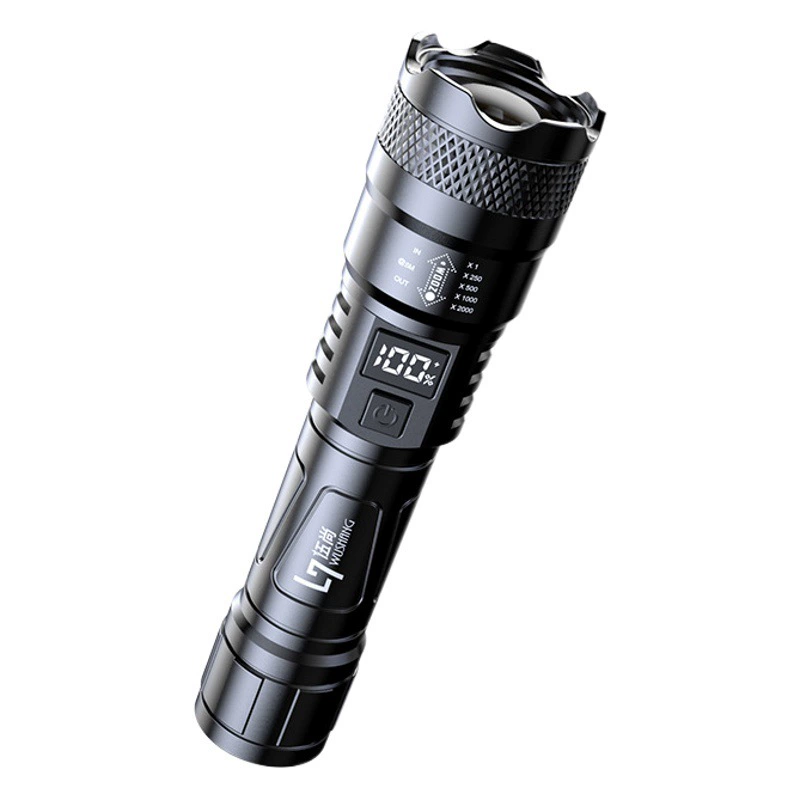 Трансграничный взрыв сильный свет телескопический фонарик светодиодное наружное освещение USB зарядка дома портативный 18650 ультра дальнего света